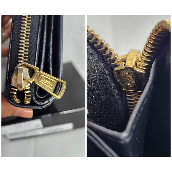 YSL YVES SAINT LAURENT SHORT ZIPPY SNAP WALLET/GENDERLESS - Picture 7 of 16